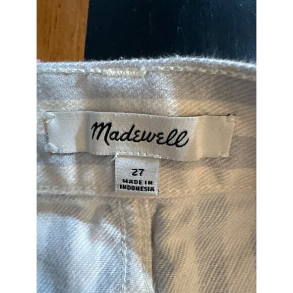Madewell Pompano blue white stripe jean skirt size 27 - Picture 6 of 8